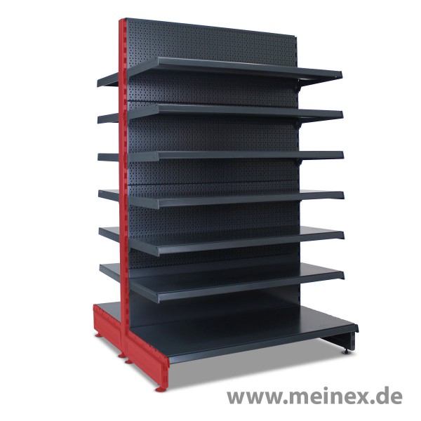 Gondelregal mit Lochrückwand Tegometall Konfigurator