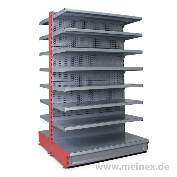 Gondelregal mit Lochrückwand Tegometall Konfigurator