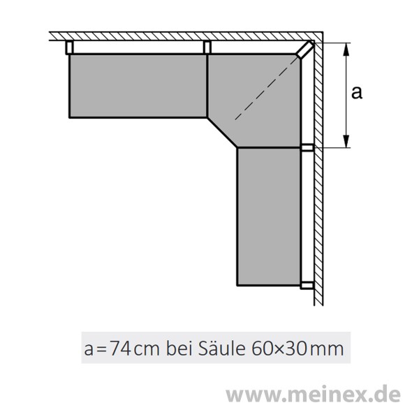 Innenecke Tegometall Konfigurator - Neuware