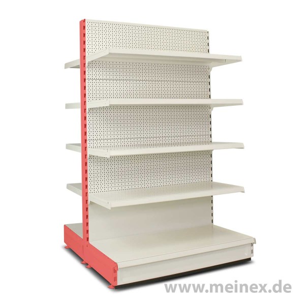 Gondelregal mit Lochrückwand Tegometall Konfigurator
