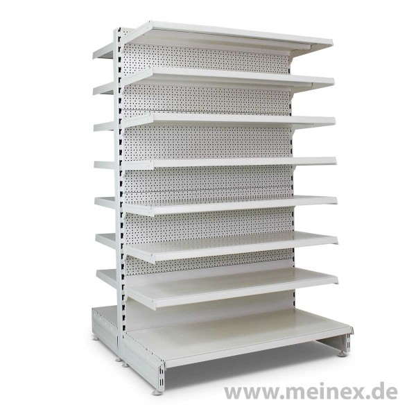 Gondelregal mit Lochrückwand Tegometall Konfigurator