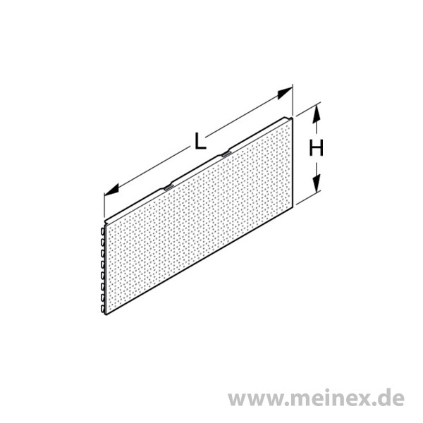 Back Panel Tegometall Perforated 40cm