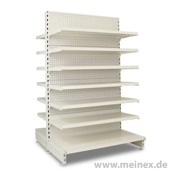 Gondelregal mit Lochrückwand Tegometall Konfigurator