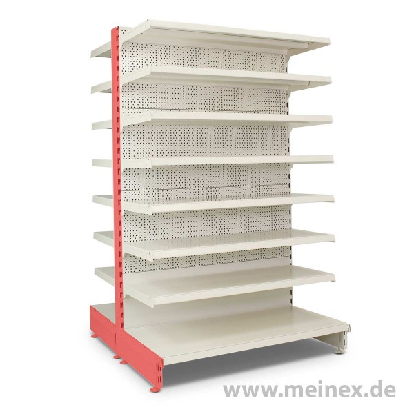 Gondelregal mit Lochrückwand Tegometall Konfigurator