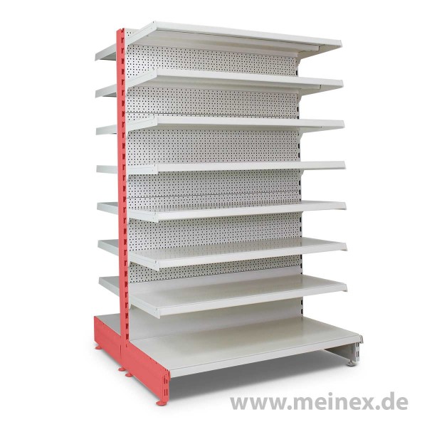 Gondelregal mit Lochrückwand Tegometall Konfigurator