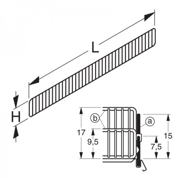 Frontgitter (verzinkt glanz) - Tegometall