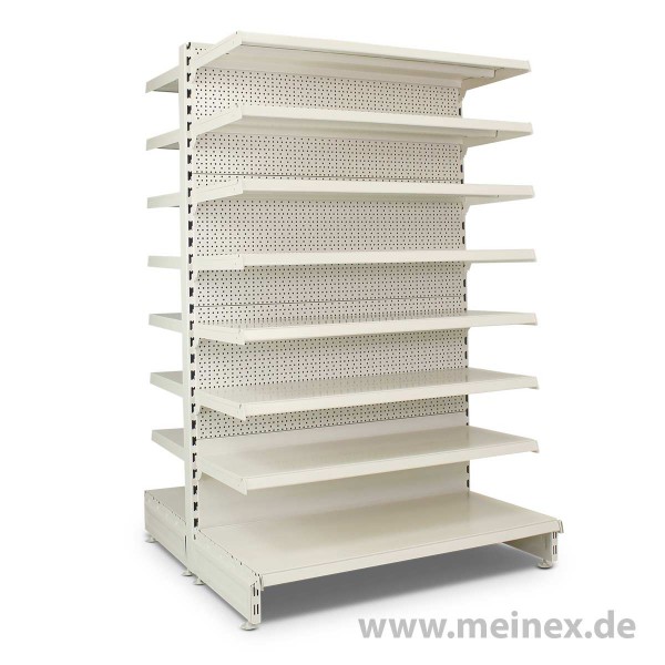 Gondelregal mit Lochrückwand Tegometall Konfigurator