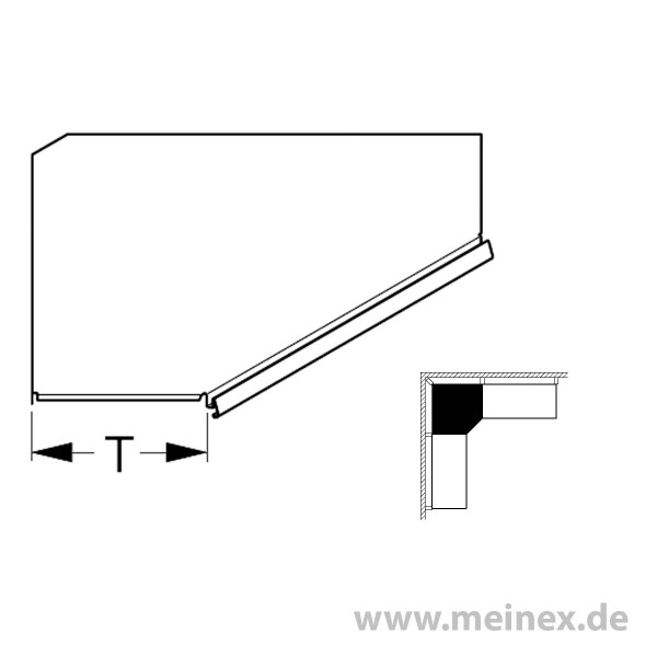 Steel Shelf Tegometall internal corner 90°