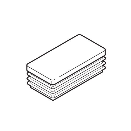 Topkap Tegometall voor zuil 60x30 mm