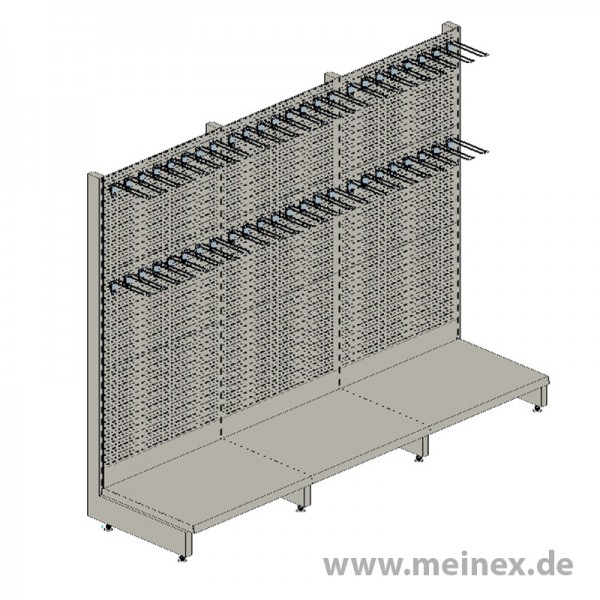 Lochwandregal Tegometall - 3 Meter
