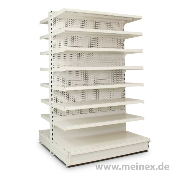 Gondelregal mit Lochrückwand Tegometall Konfigurator