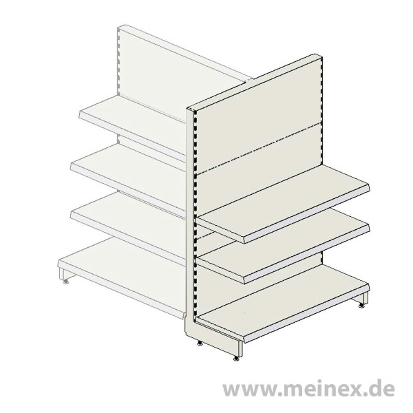 Gondelkopfregal Tegometall Konfigurator - 2 Fachböden