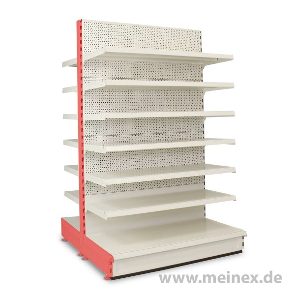 Gondelregal mit Lochrückwand Tegometall Konfigurator