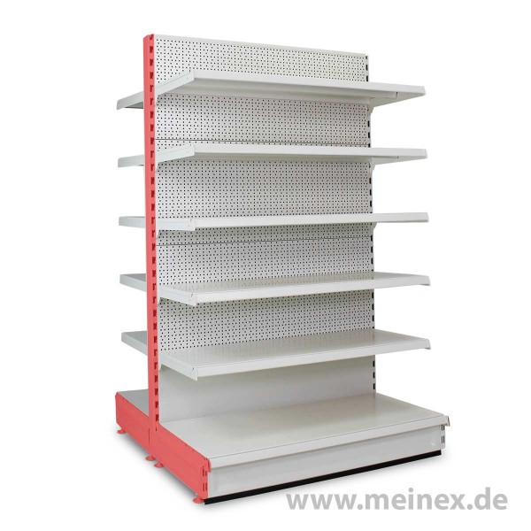 Gondelregal mit Lochrückwand Tegometall Konfigurator