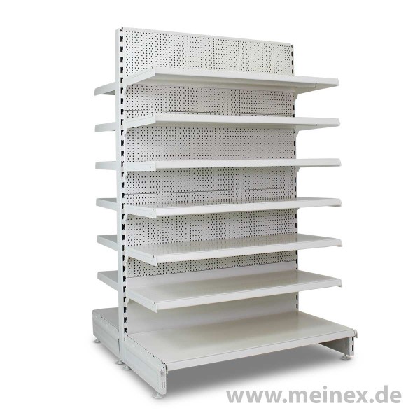 Gondelregal mit Lochrückwand Tegometall Konfigurator