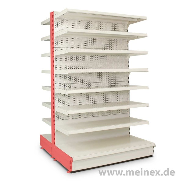 Gondelregal mit Lochrückwand Tegometall Konfigurator