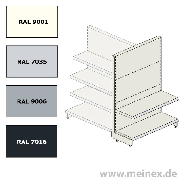 Gondelkopfregal Tegometall Konfigurator mit Farben