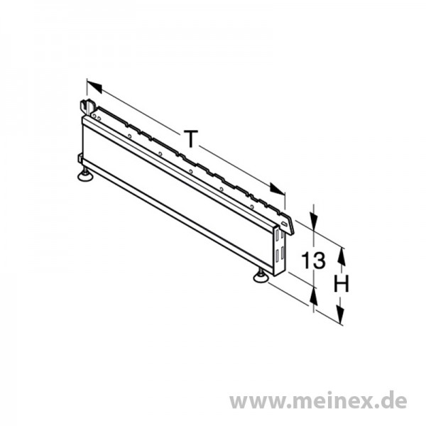 Fußteil Tegometall - Höhe 16cm