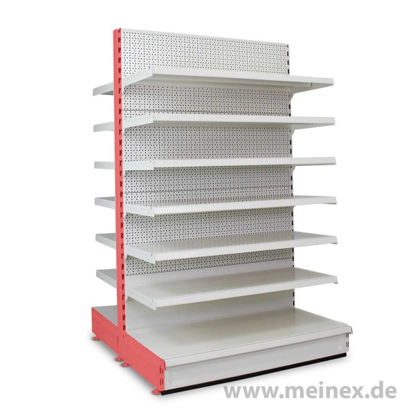 Gondelregal mit Lochrückwand Tegometall Konfigurator