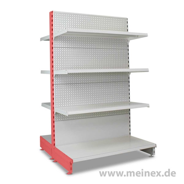 Gondelregal mit Lochrückwand Tegometall Konfigurator