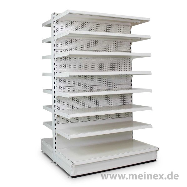 Gondelregal mit Lochrückwand Tegometall Konfigurator