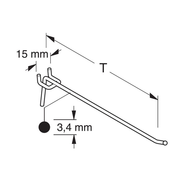 Single hook Tegometall - 50 units