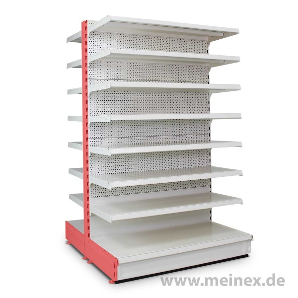 Gondelregal mit Lochrückwand Tegometall Konfigurator