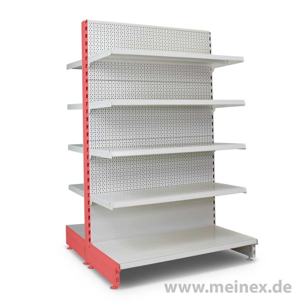 Gondelregal mit Lochrückwand Tegometall Konfigurator