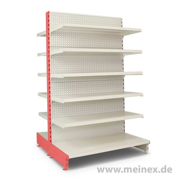 Gondelregal mit Lochrückwand Tegometall Konfigurator