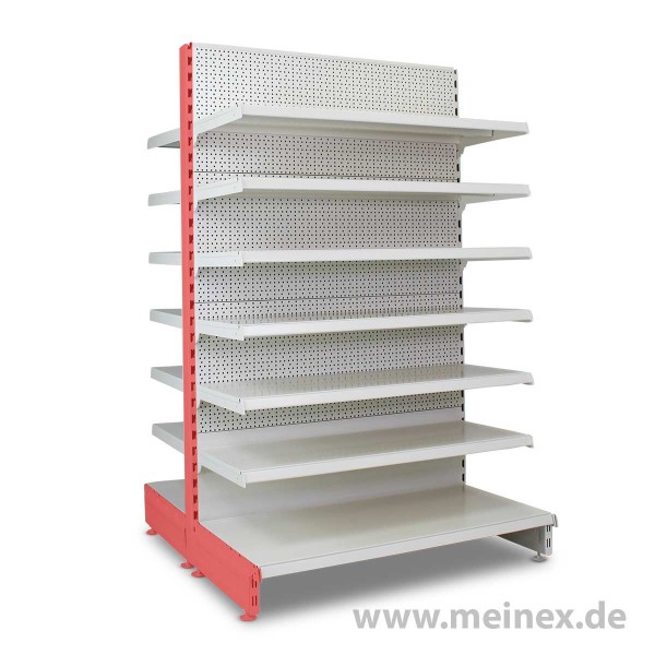 Gondelregal mit Lochrückwand Tegometall Konfigurator