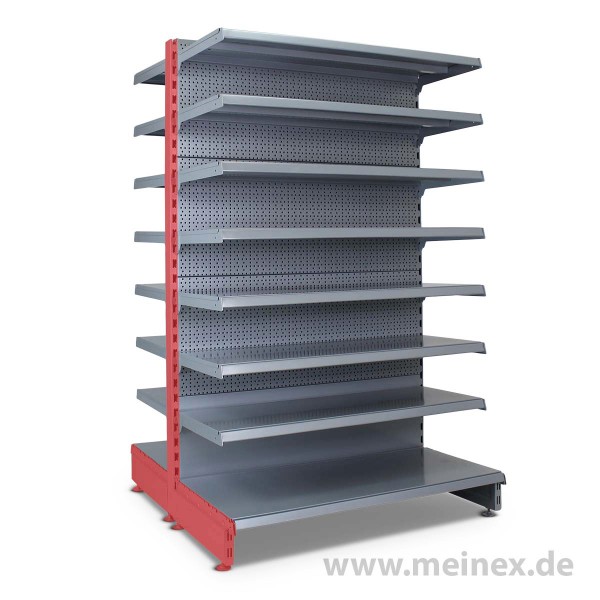 Gondelregal mit Lochrückwand Tegometall Konfigurator