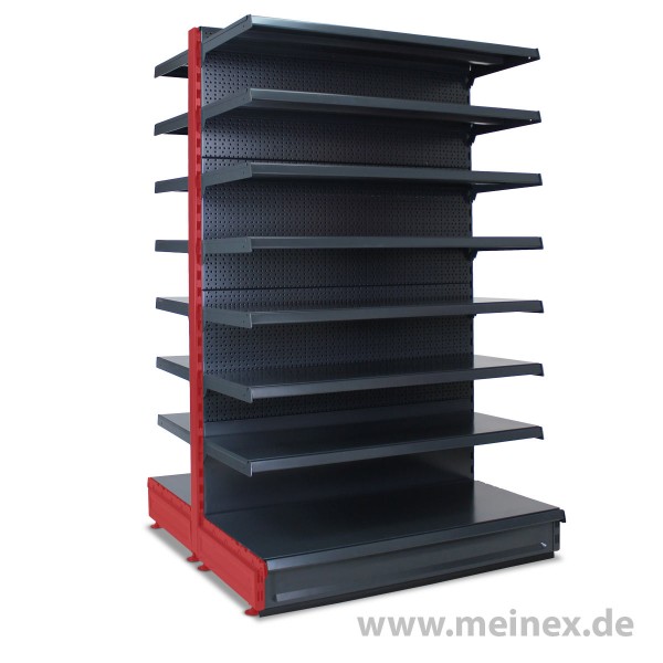 Gondelregal mit Lochrückwand Tegometall Konfigurator