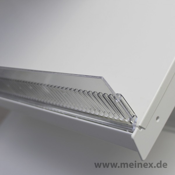 Abteilleiste Kunststoff glasklar - vorne und hinten