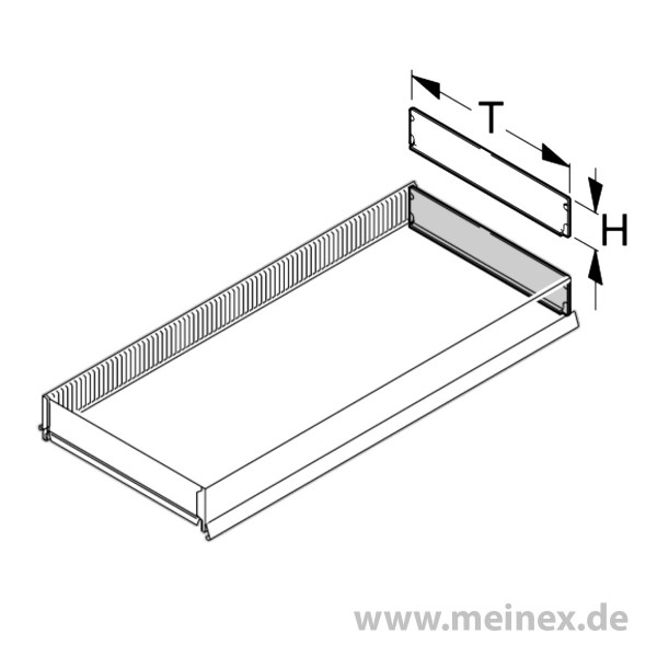 Vertical Dividing Strip Tegometall - Transparent Plastic