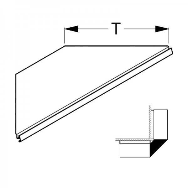 Steel Shelf Tegometall external corner 90°